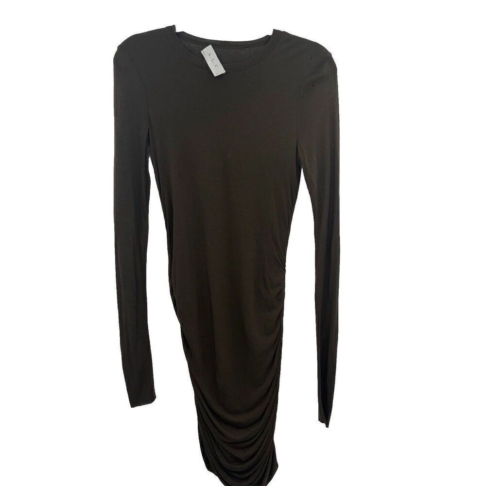 A.L.C virgin wool blend long sleeve rouching at hem size small